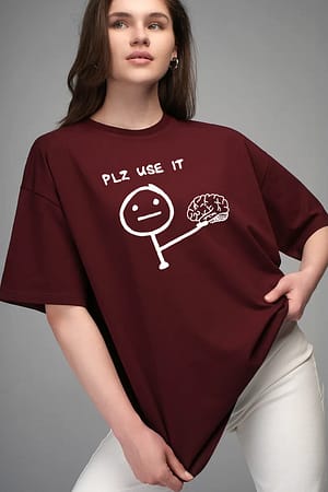 CADILA Women's Loose Fit Half Sleeve Cotton T-Shirt