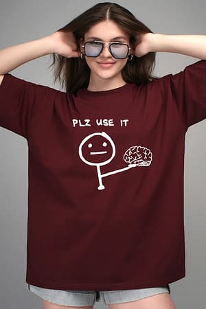 CADILA Women's Loose Fit Half Sleeve Cotton T-Shirt