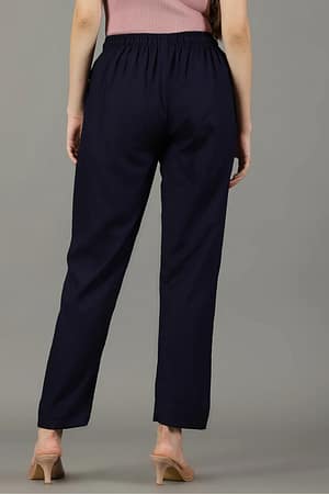 CADILA Women's Cotton Drawstring Rayon Pants