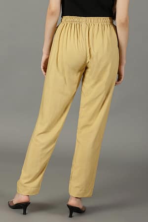 CADILA Women's Cotton Drawstring Rayon Pants