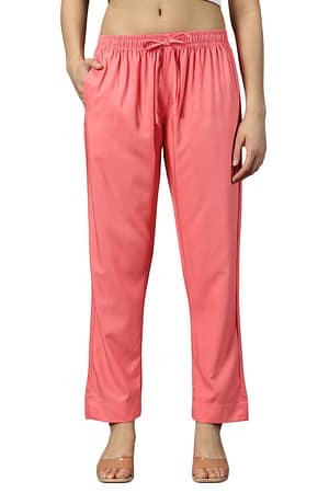 CADILA Women's Cotton Drawstring Rayon Pants