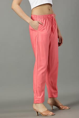 CADILA Women's Cotton Drawstring Rayon Pants