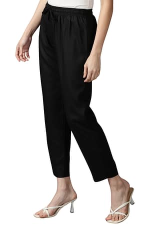 CADILA Women's Cotton Drawstring Rayon Pants