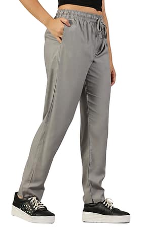 CADILA Women's Cotton Drawstring Rayon Pants