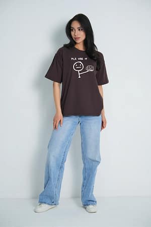 CADILA Women's Loose Fit Half Sleeve Cotton T-Shirt