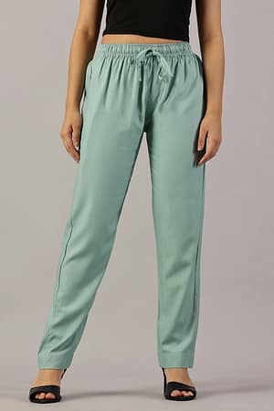 CADILA Women's Cotton Drawstring Rayon Pants