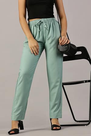 CADILA Women's Cotton Drawstring Rayon Pants